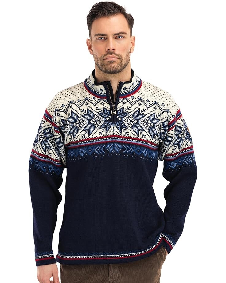 

Свитер Dale of Norway Vail Sweater, цвет Midnight Navy/Off-White/Red Rose