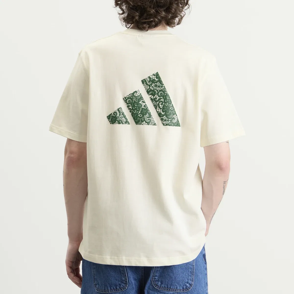 Футболка с длинным рукавом X arte Adidas, Off White & Amazon Green — фото 3