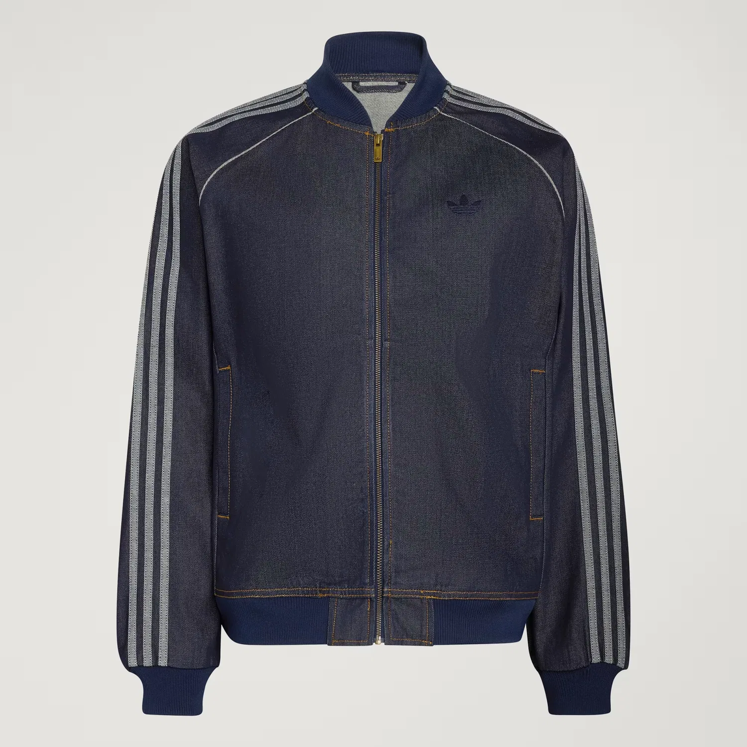Мужская джинсовая куртка свободного кроя Adicolour Denim Track Top Adidas Originals, индиго деним — фото 4