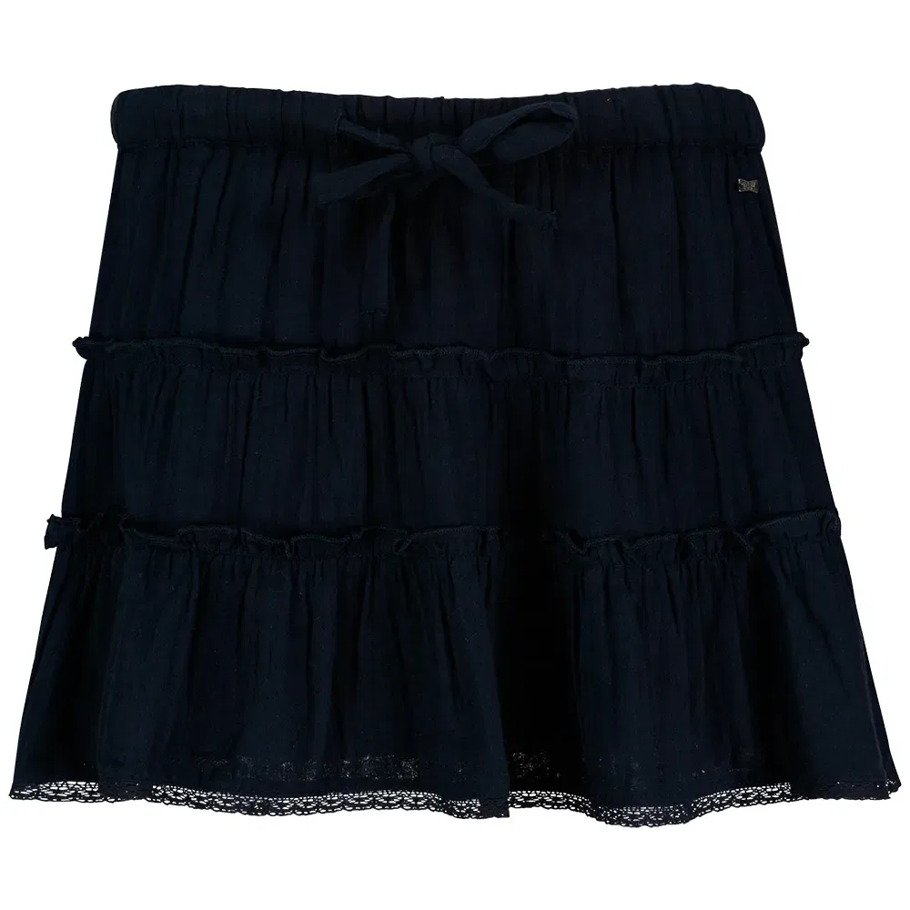 Женская хлопковая юбка-миди с ярусным дизайном Cheesecloth Tiered Mini Skirt Superdry, Blue