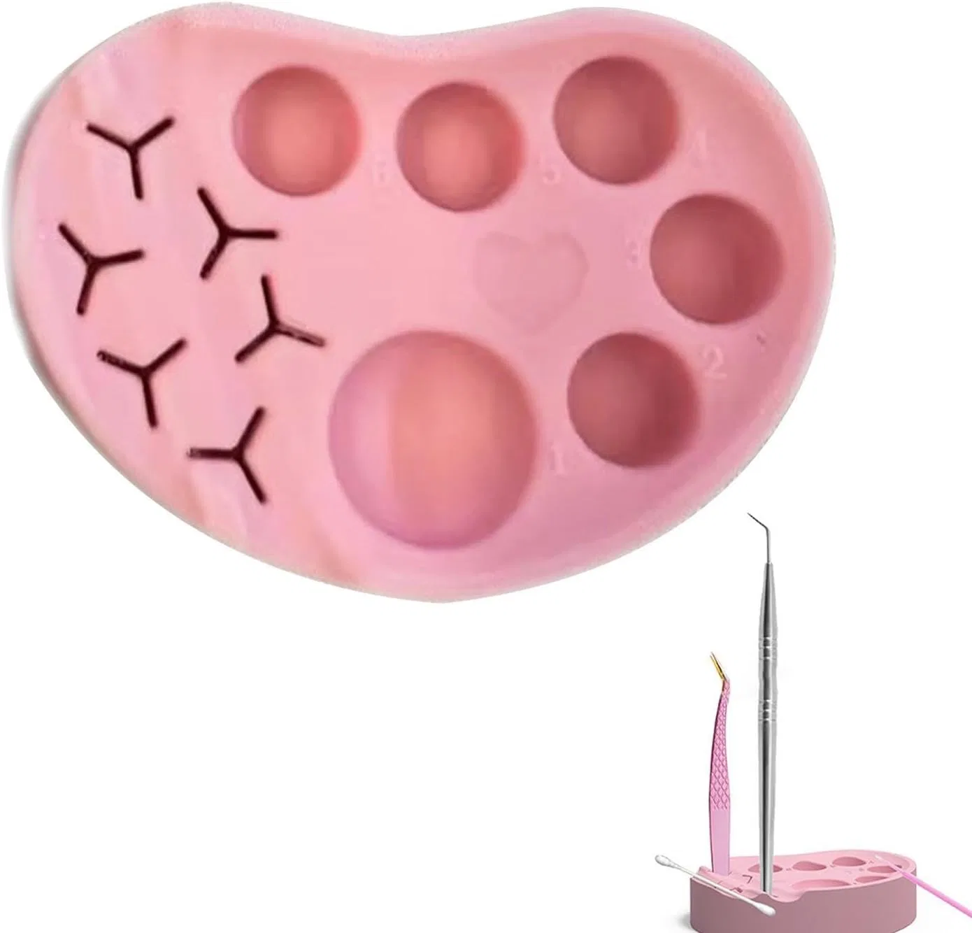 Палитра для смешивания макияжа, силикон, Pink Generisch