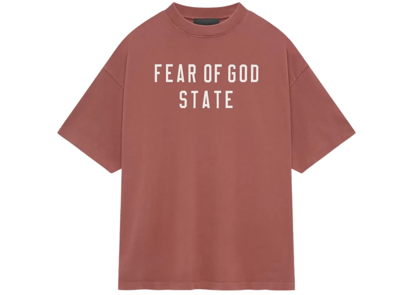 Мужская футболка с круглым вырезом Heavy Crewneck Fear of God Essentials, Crimson