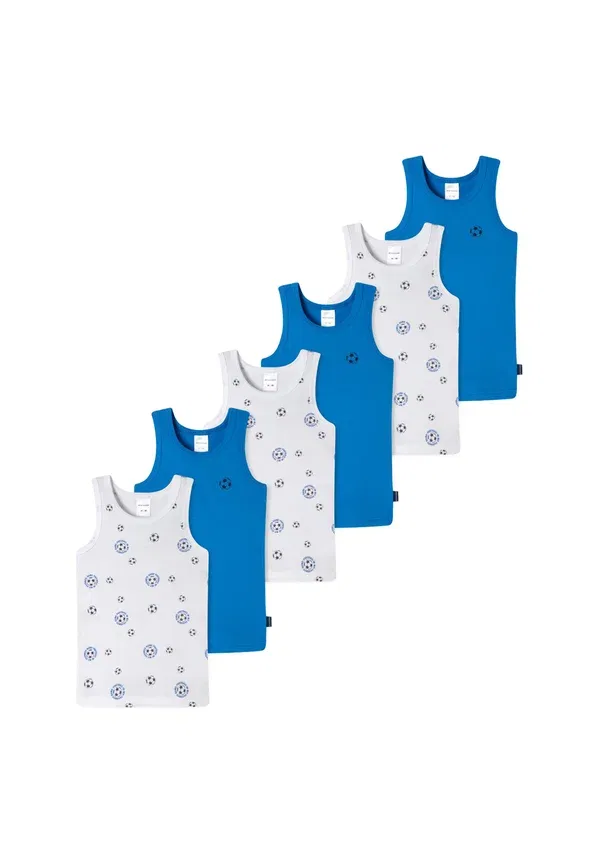 Майка хлопковая Feinripp cotton Schiesser, blau weiß fußball, белый
