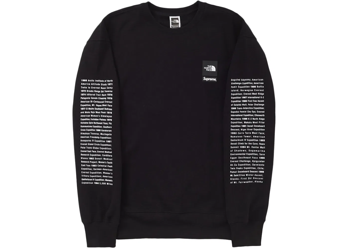 Мужской свитшот с принтом Supreme The North Face, Black — фото 3
