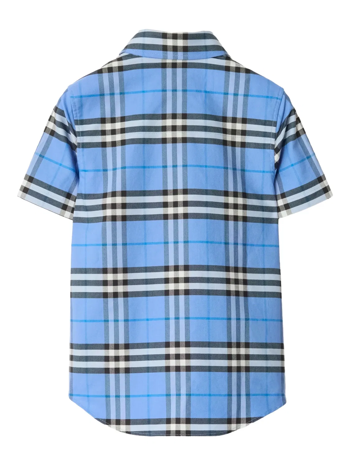 Клетчатая рубашка с карманом на груди Burberry, синий — фото 2