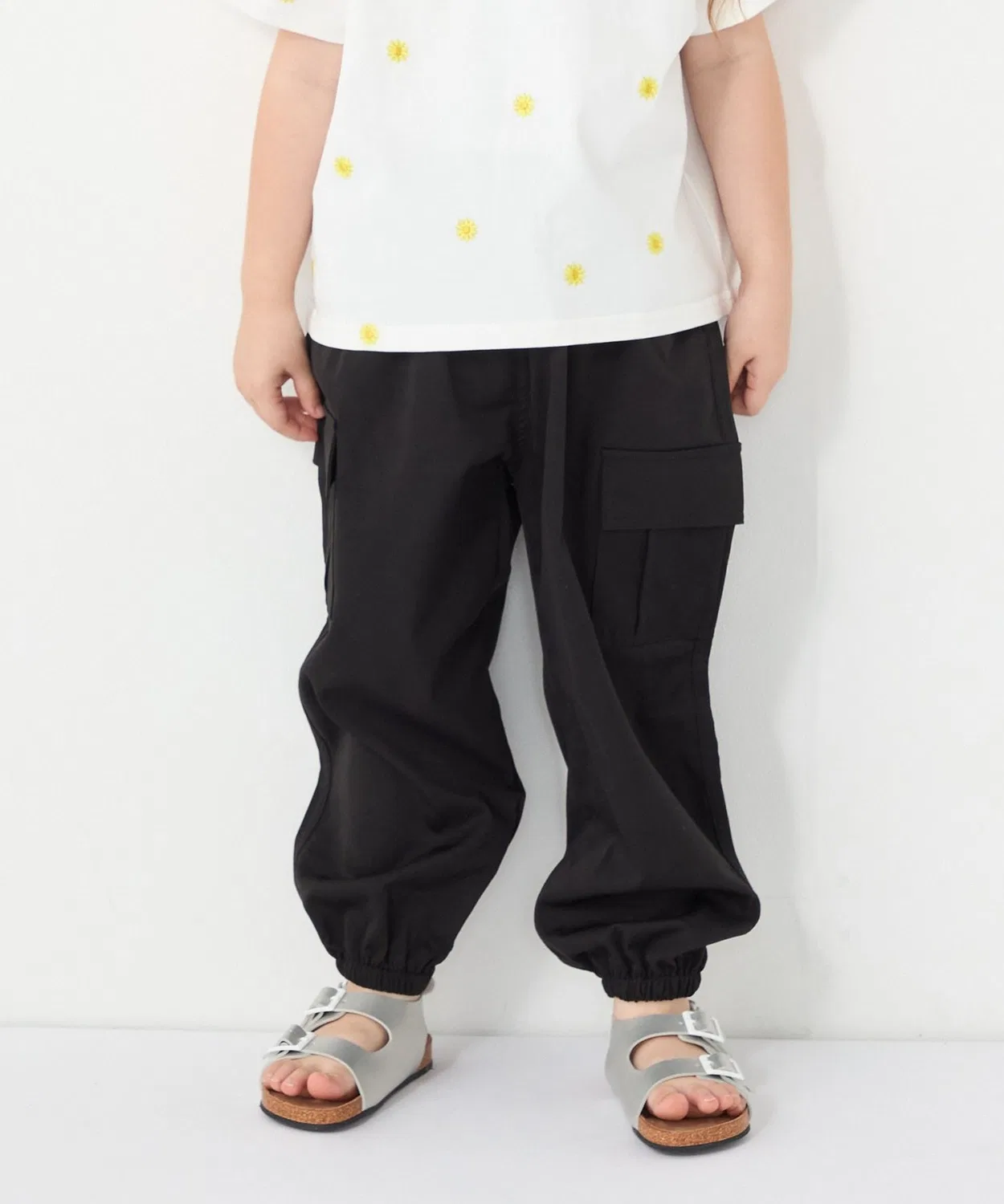 Детские карго-брюки с боковыми карманами, модель 26SS SHIPS Colors, Black