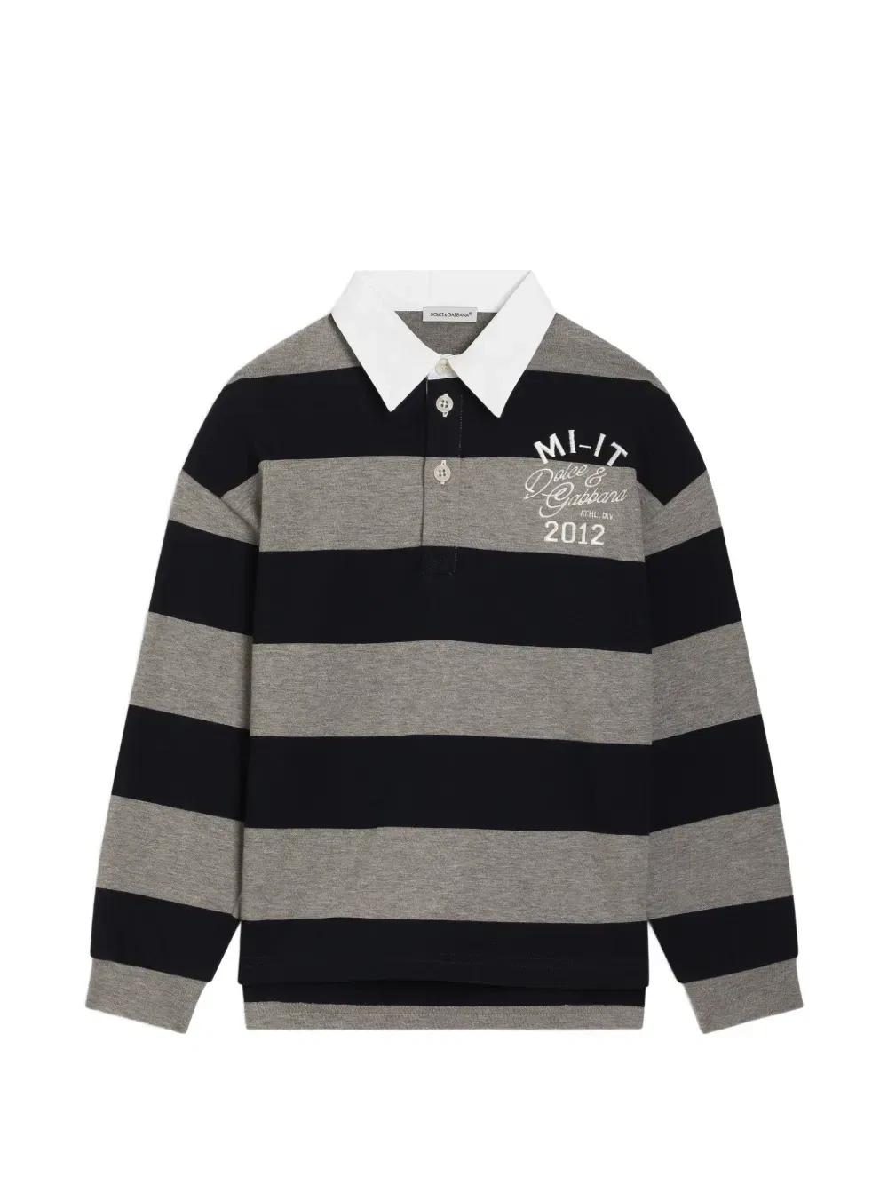 Рубашка поло в полоску Dolce & Gabbana Kids, синий