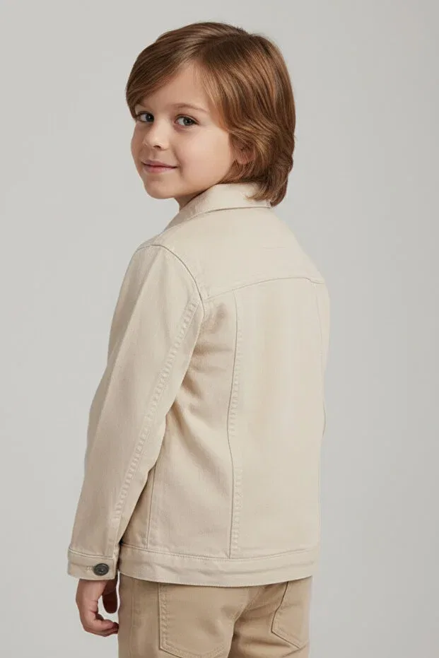 Детская куртка для девочек хлопковая Happy Basic Mutlu Kids, Beige — фото 2