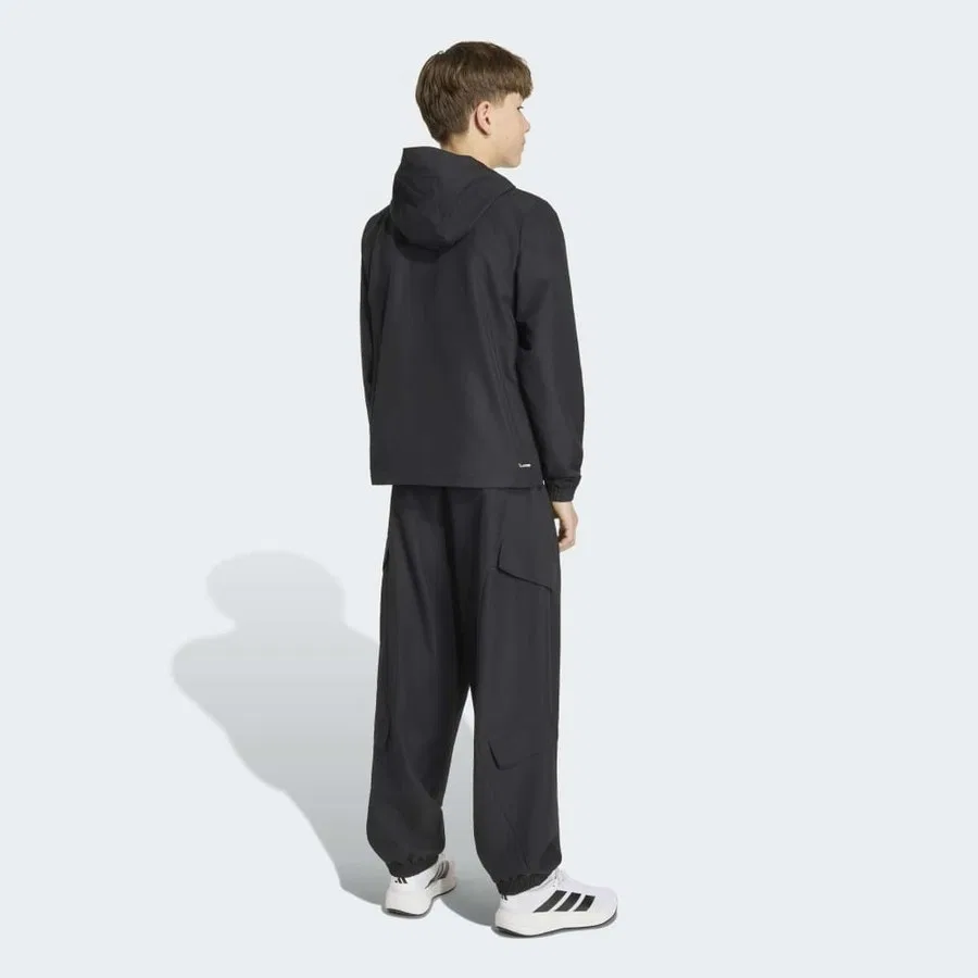 Детский спортивный комплект с длинным рукавом adidas KS7601 J Wv Utlty Ts, Черный — фото 3