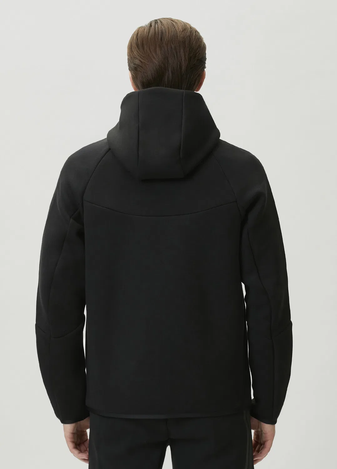 Свитшот Nike Tech Fleece Windrunner, черно-серый — фото 4