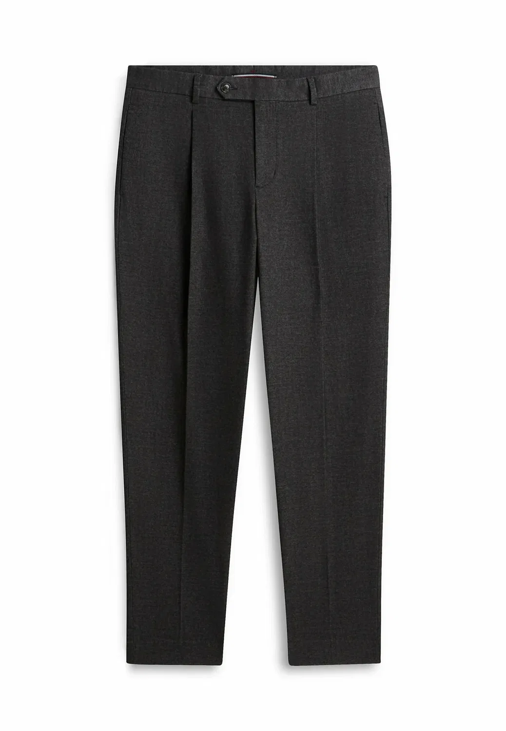 Однотонные классические брюки-чиносы из ворсистой ткани Tommy Hilfiger, Black — фото 4