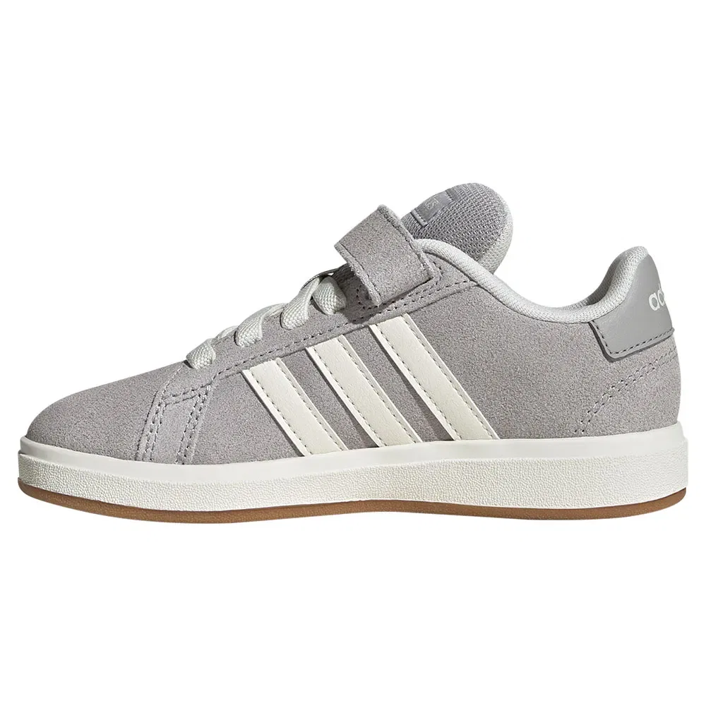 Детские кроссовки для девочек с замшевым верхом Grand Court 00s EL Adidas, Grey — фото 3