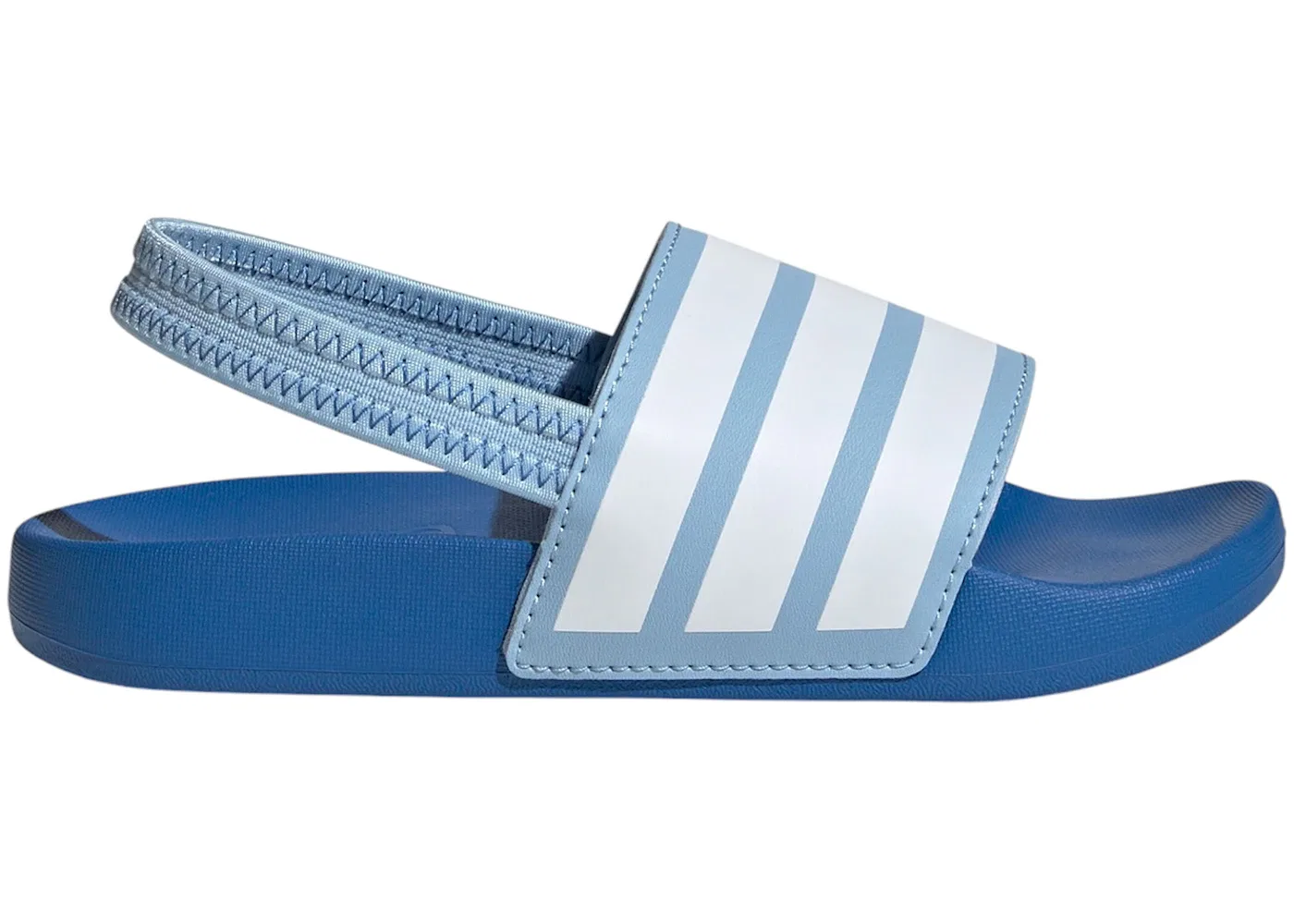 Детские шлепанцы с ремешком Adidas Adilette Estrap, Clear Sky Cloud White Bright Royal