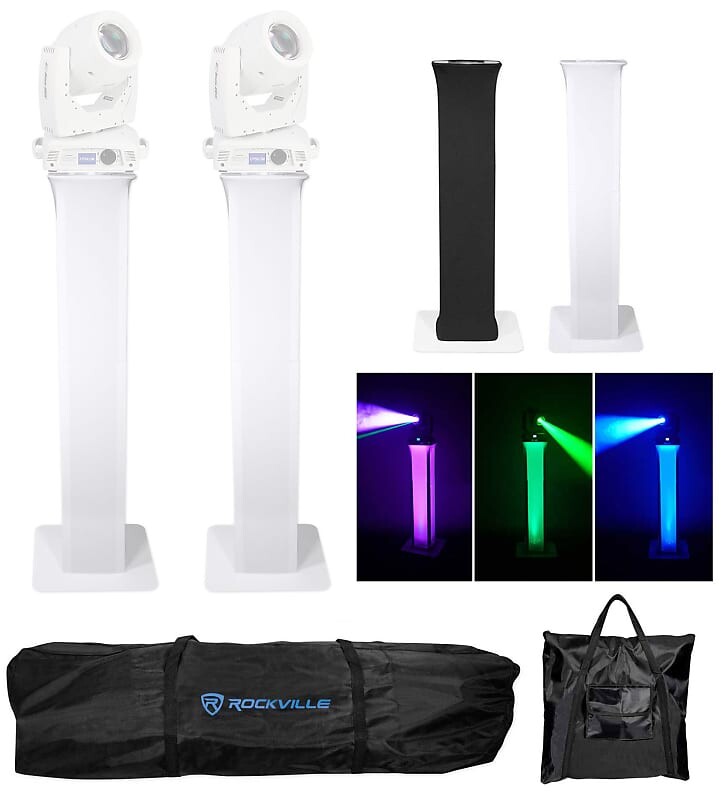 

2) Подставки для тотемов + черные + белые сетки для (2) ламп Epsilon E-Beam 2RW Rockville (2) RTP32W Epsilon E-Beam 2RW