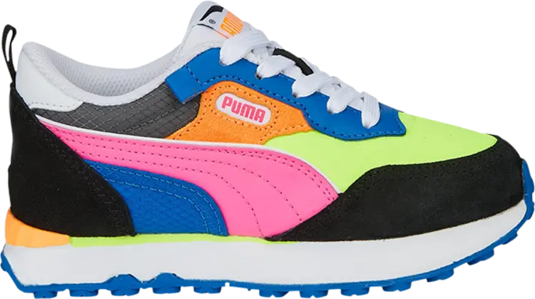 

Кроссовки Puma Rider FV Little Kid Lime Squeeze Black Royal, синий