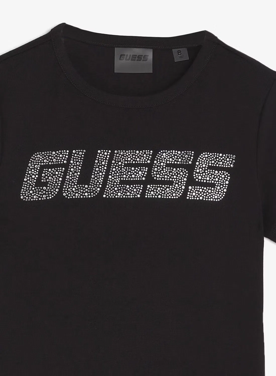 Футболка с графическим принтом и пайетками Guess, черный — фото 4