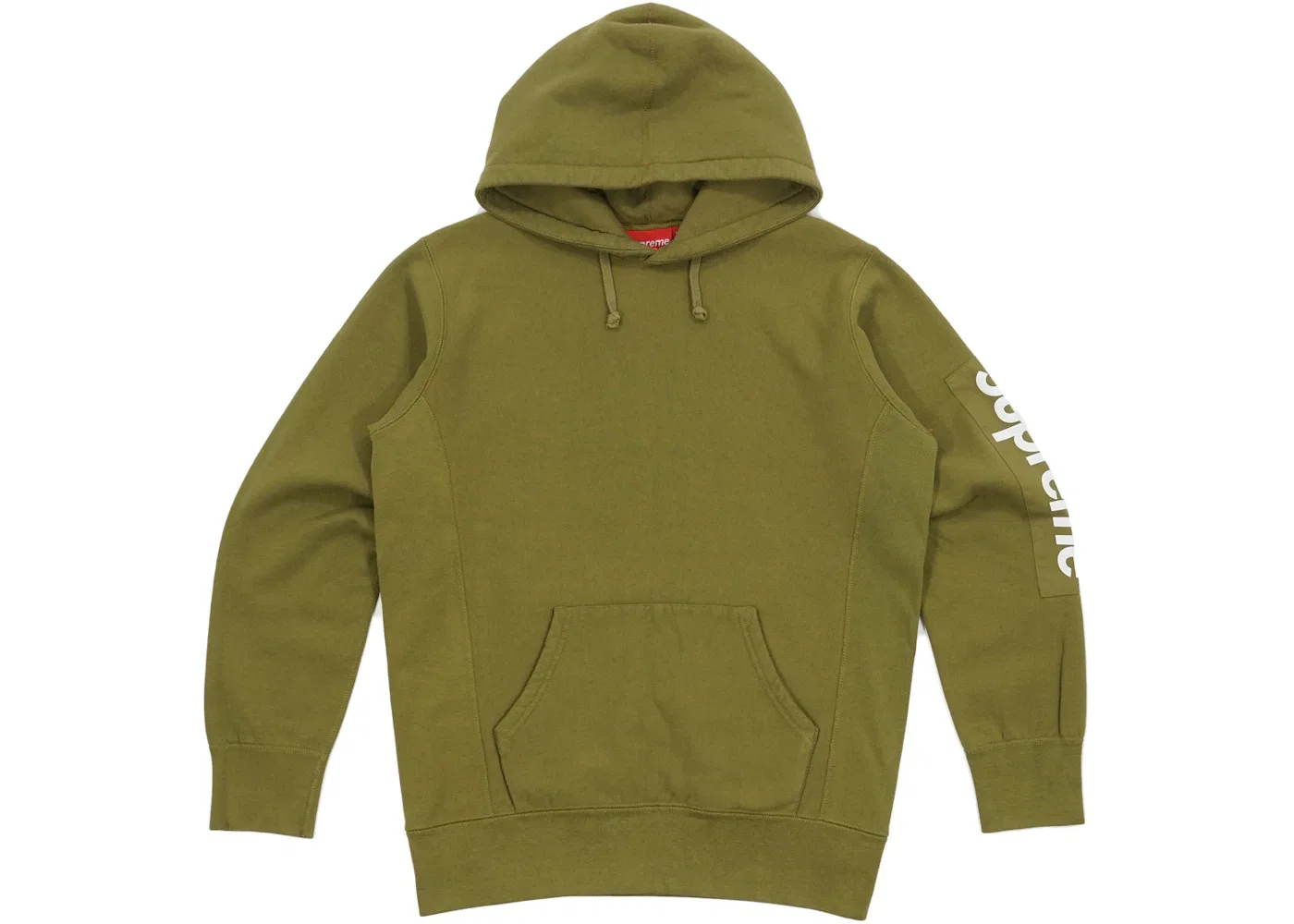 Мужской худи с патчем на рукаве Supreme Sweatshirt, Moss
