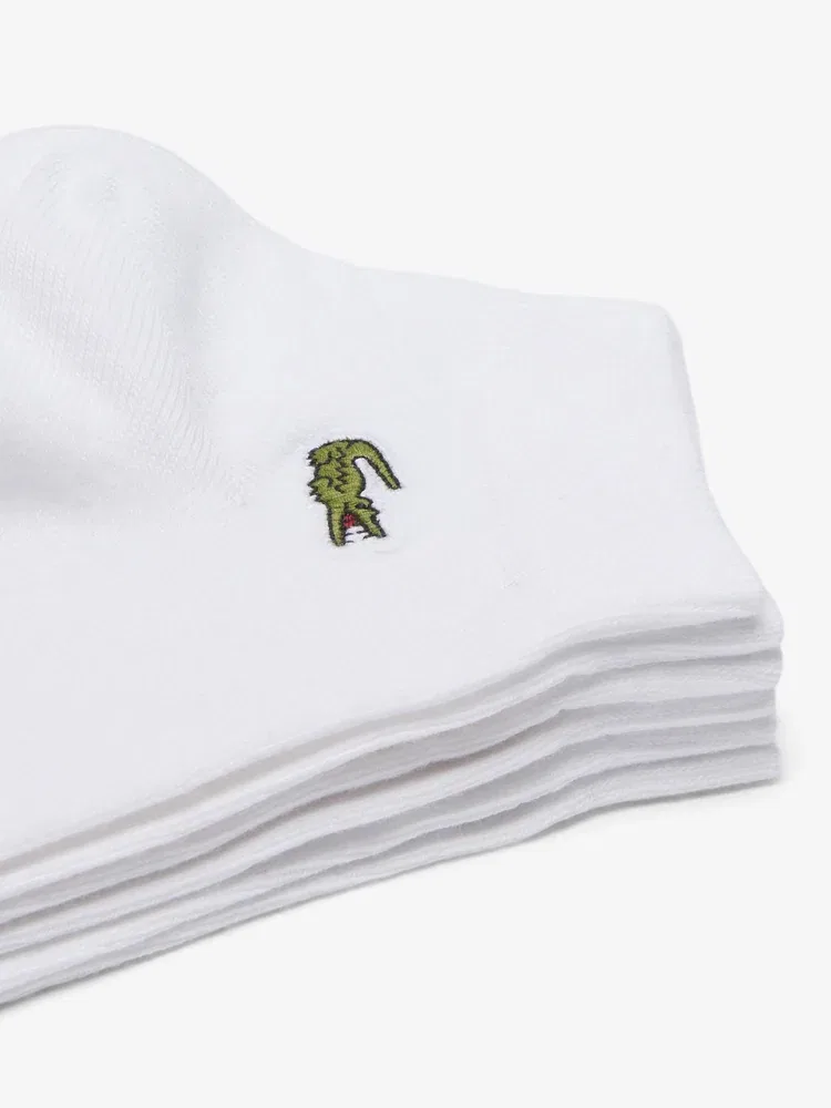 Носки женские LACOSTE White, 3 пары, хлопковые — фото 3