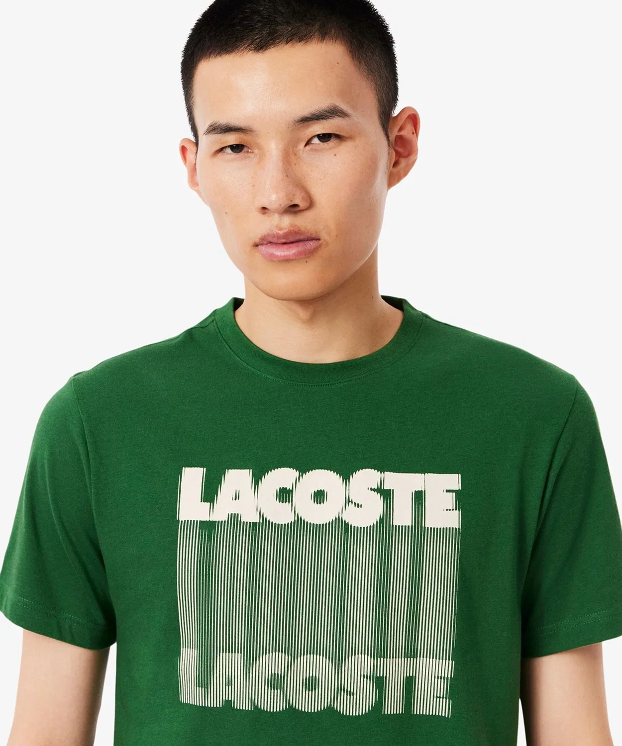 Мужская футболка с принтом Ultra Dry LACOSTE, Light Blue — фото 3