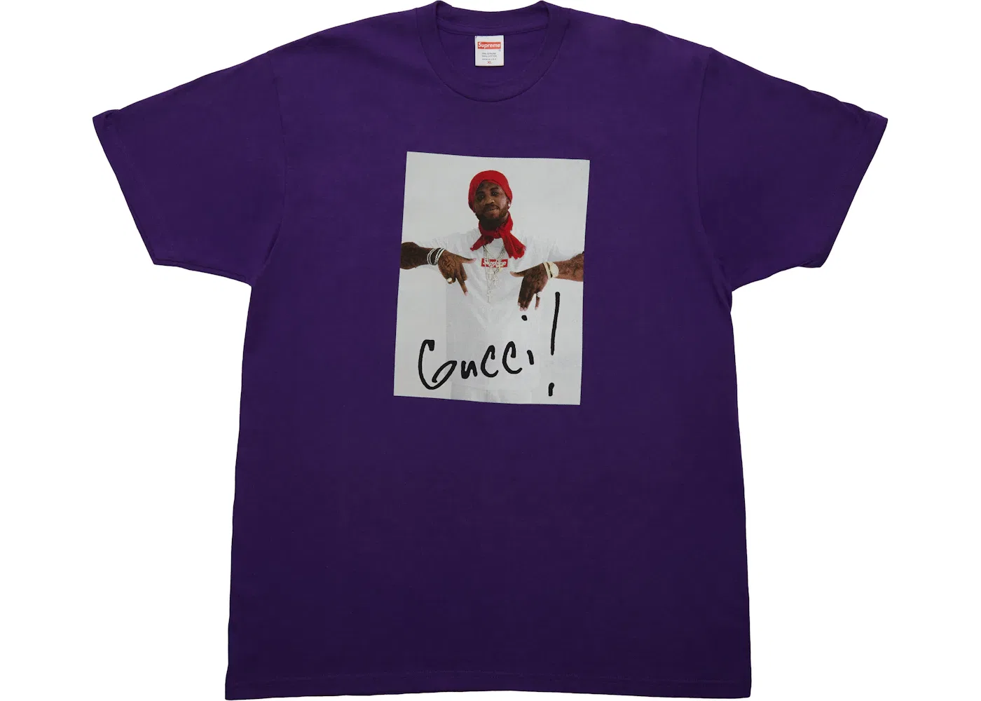 Мужская футболка с принтом Supreme Gucci Mane Tee, Purple