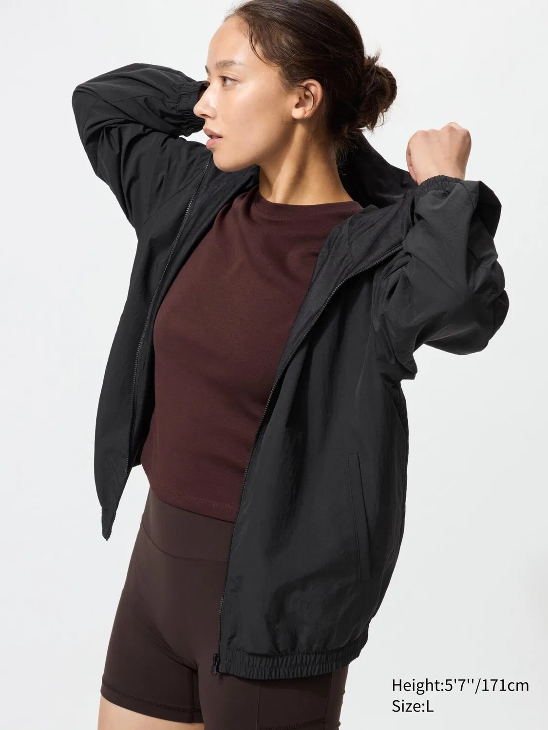 Парка Uniqlo, двусторонняя, черный