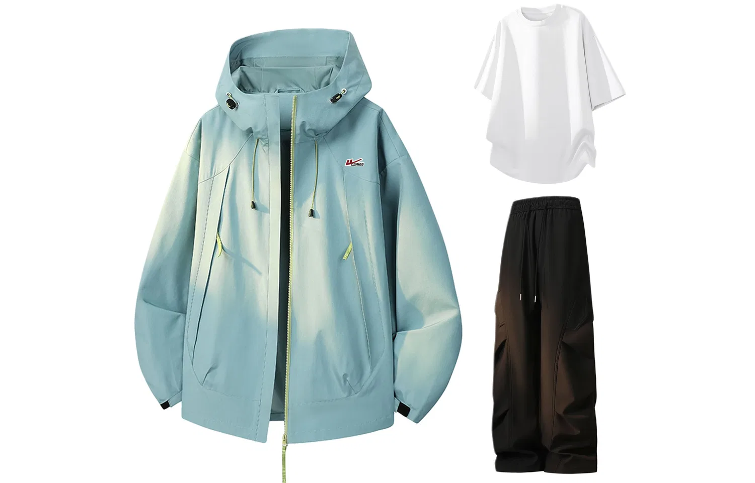 Детский спортивный комплект из 3 предметов с принтом Mustard Gray+White+Black WARRIOR