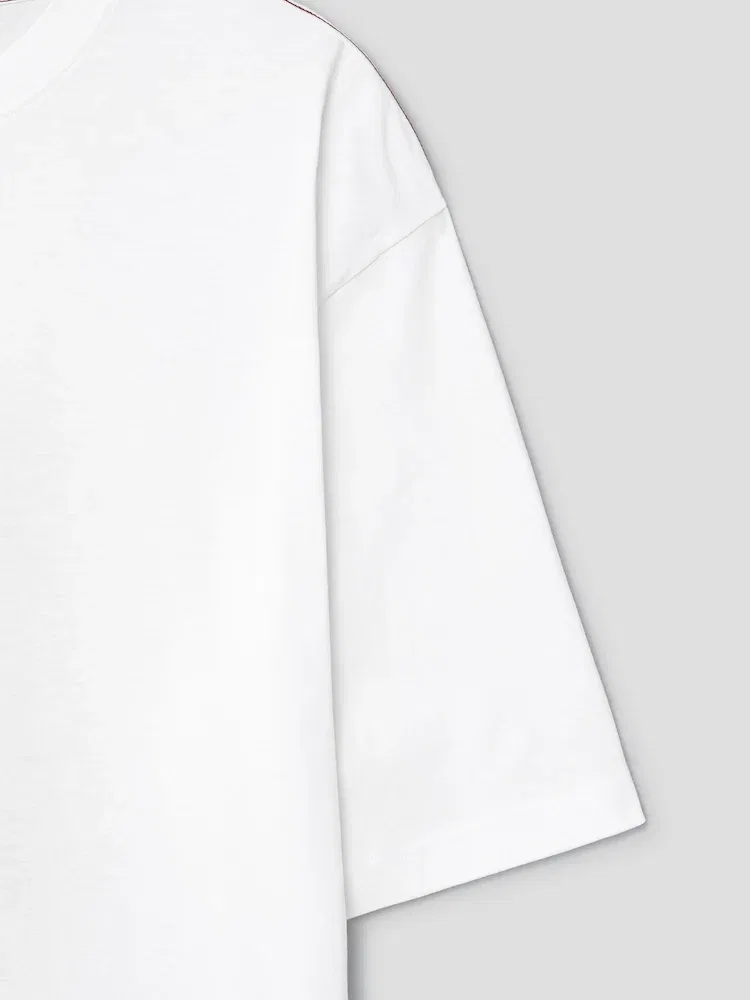 Футболка с вышивкой Le T-Shirt Bateau JACQUEMUS, White — фото 4