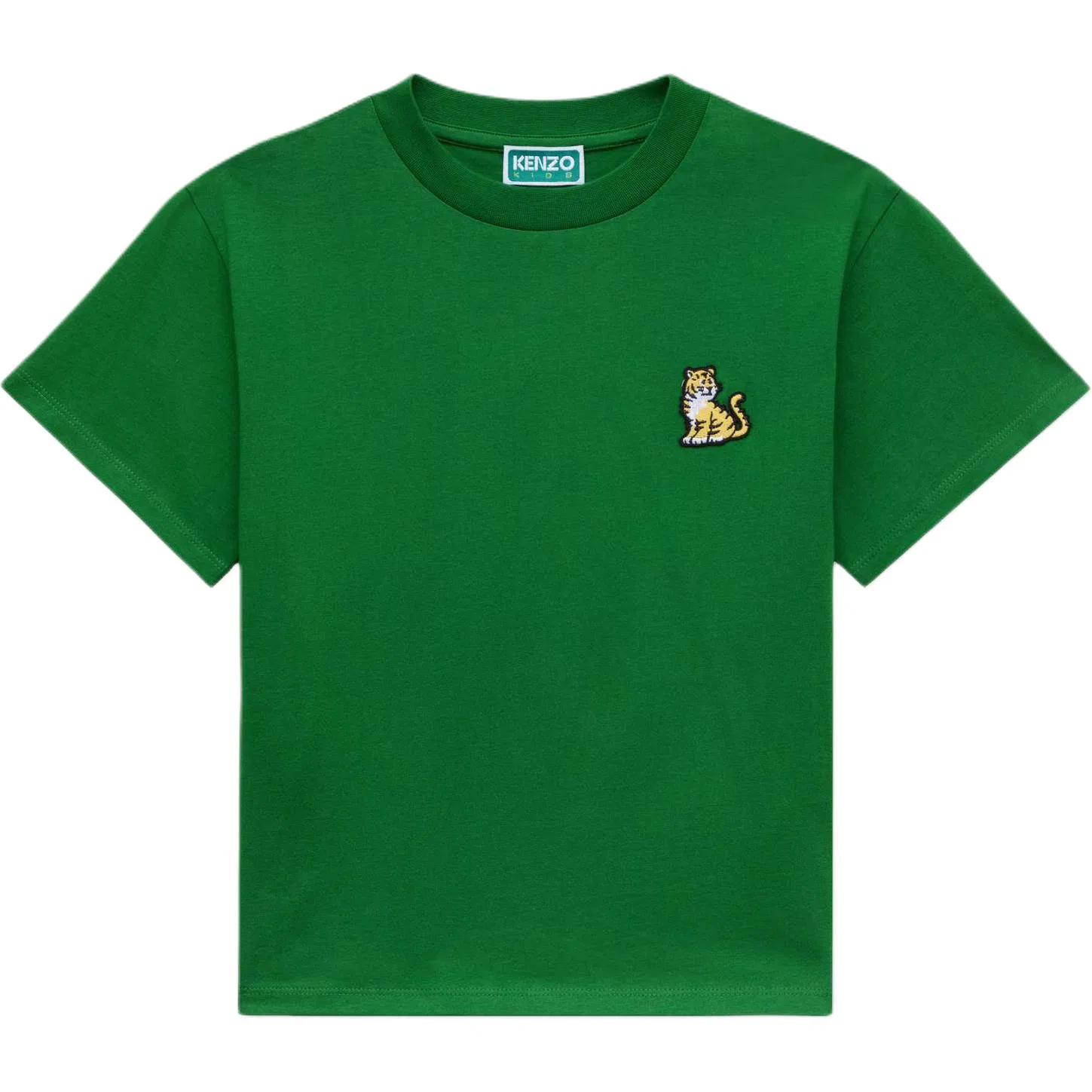 Детская футболка с круглым вырезом Dark Green KENZO