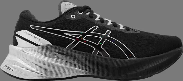 

Кроссовки novablast 3 platinum 'black white' Asics, черный