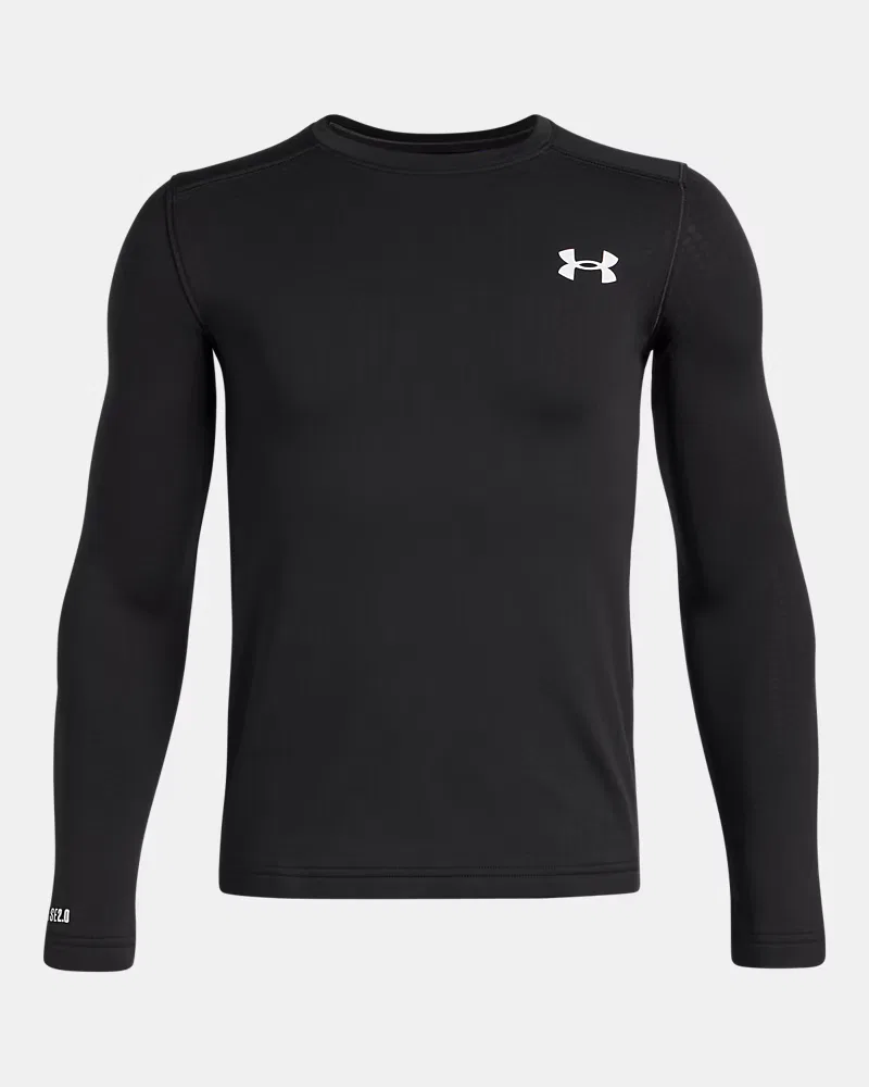 Базовая футболка для мальчиков с быстрым высыханием UA Base 2.0 UnderArmour, Black/White