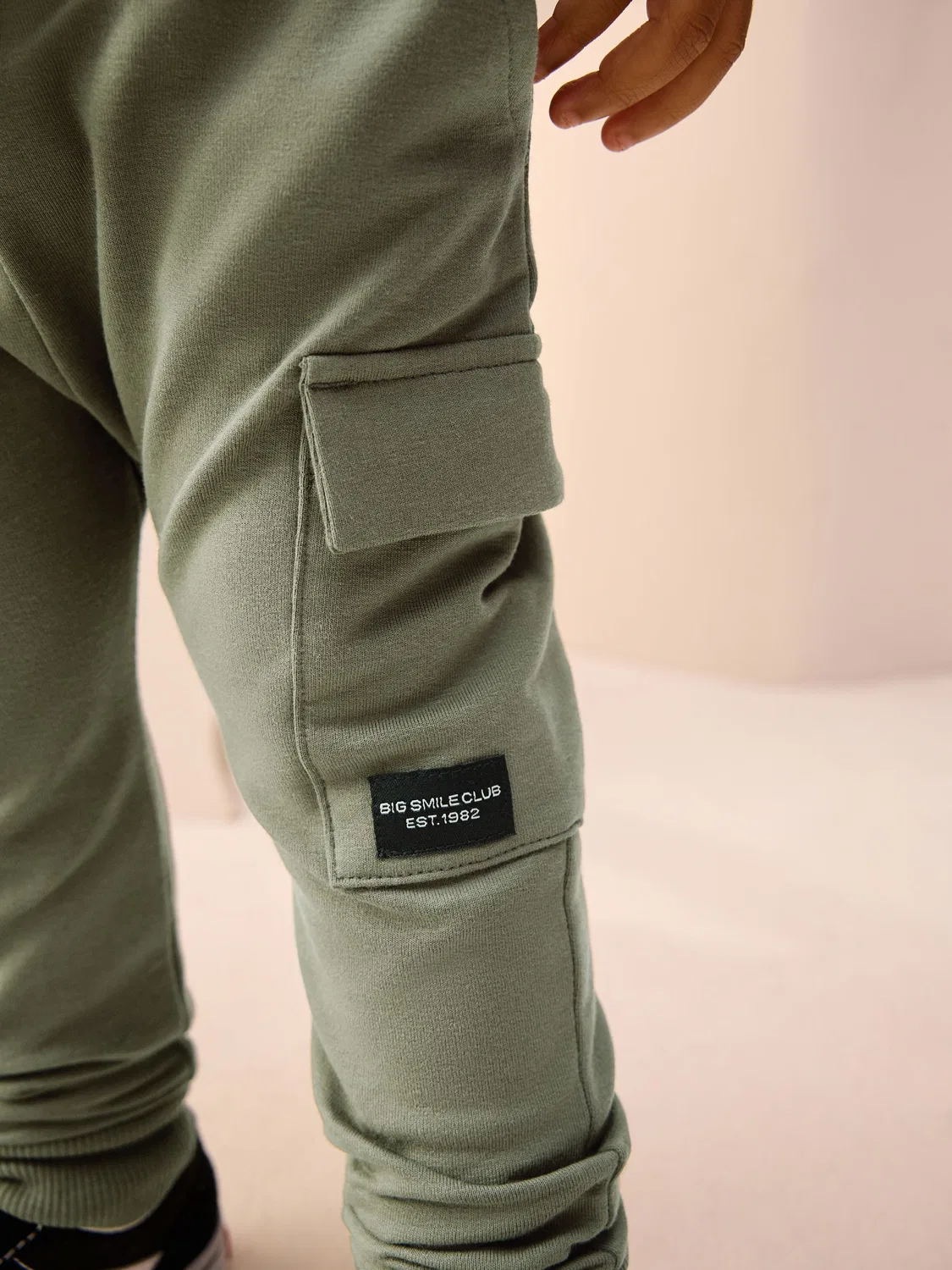 Джоггеры утилитарные зауженные, хаки Next, Khaki Green — фото 4