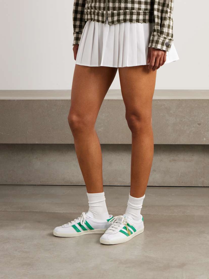 Спортивные и роскошные кожаные кроссовки с замшевой отделкой Adidas Originals, белый — фото 2