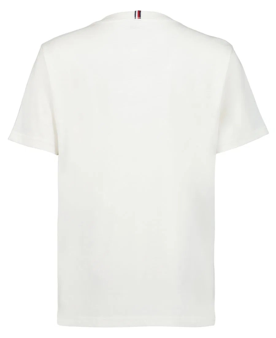 Детская футболка с принтом Color-Block Logo Tommy Hilfiger, Fresh White — фото 2