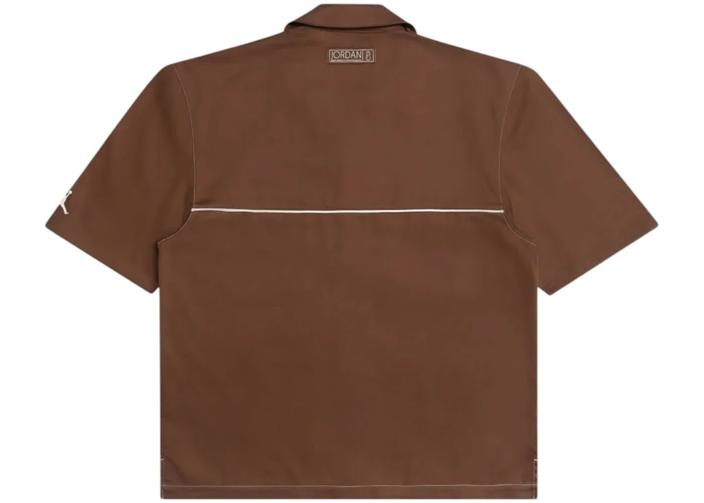 Мужская рубашка с принтом Jordan x SoleFly Barista Shirt Jordan, Cacao Wow/Fossil — фото 2