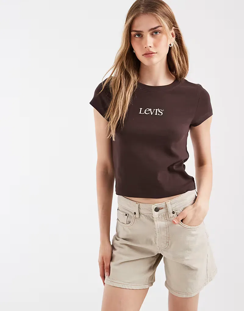 Футболка baby essential Levi's, коричневый — фото 3