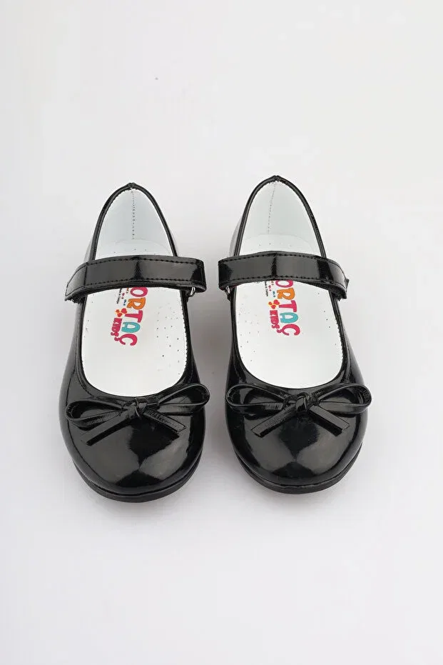 Детские балетки для девочек из эко-кожи Followin, Black Patent Leather — фото 3