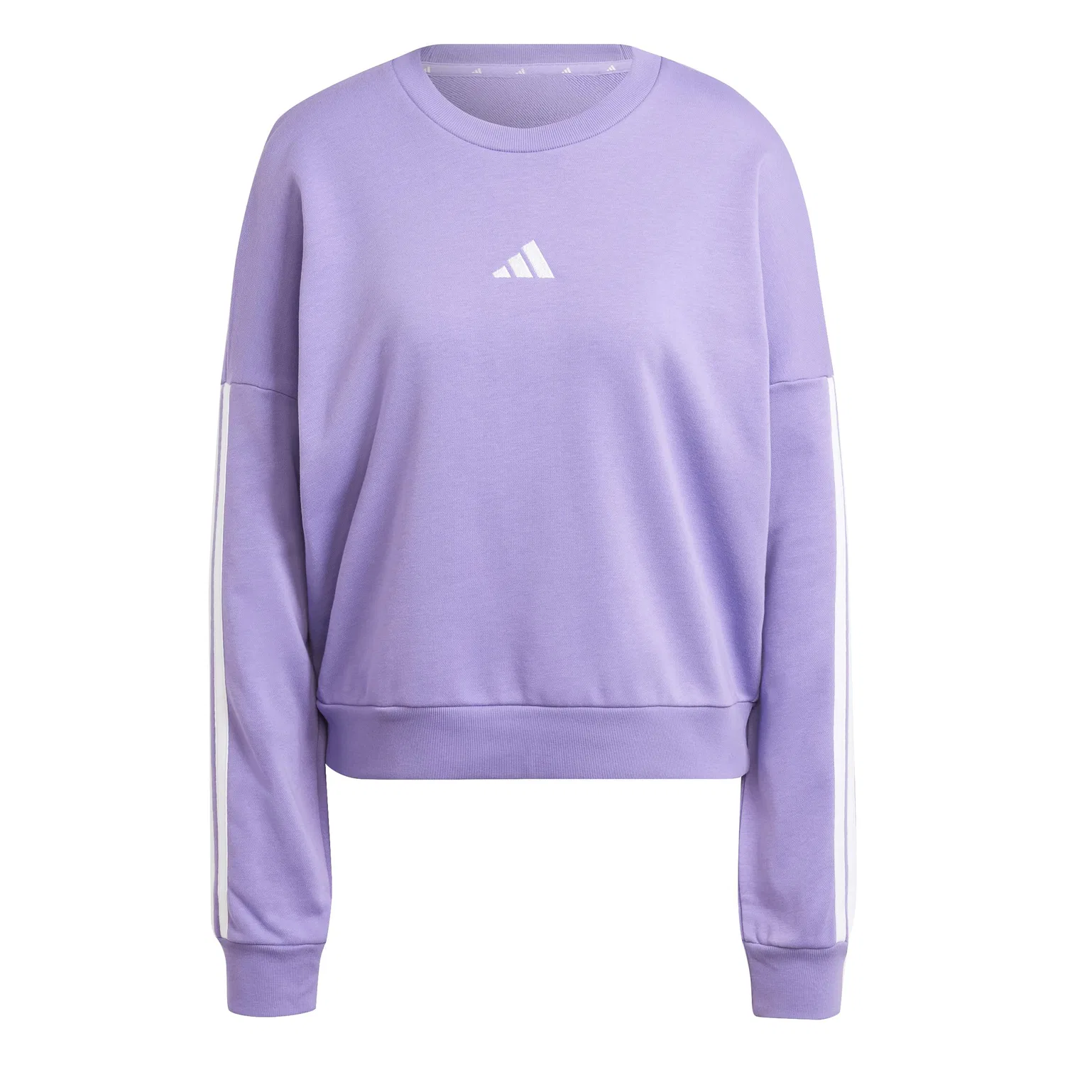 Женский свитшот с тремя полосками Essentials 3-Stripes adidas, Fusion Purple/White