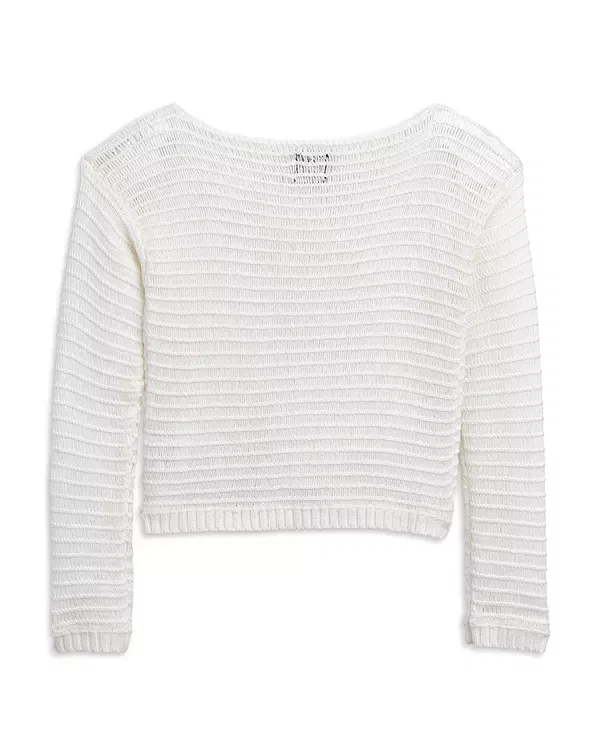 Детский свитер для девочек с вязаным принтом Dune KatieJ NYC, Vintage White — фото 2