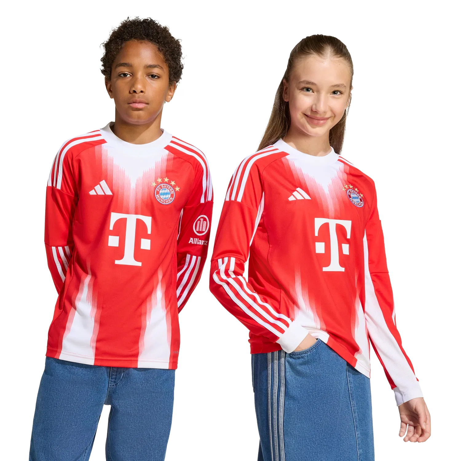 Детская футболка с длинным рукавом FC Bayern München Adidas, красный — фото 3