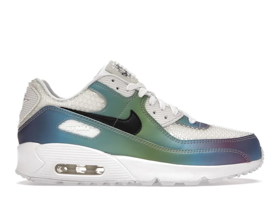 Детские кроссовки Lifestyle Nike Air Max 90 Bubble Pack White, Summit White/Black-Multi-Color-White