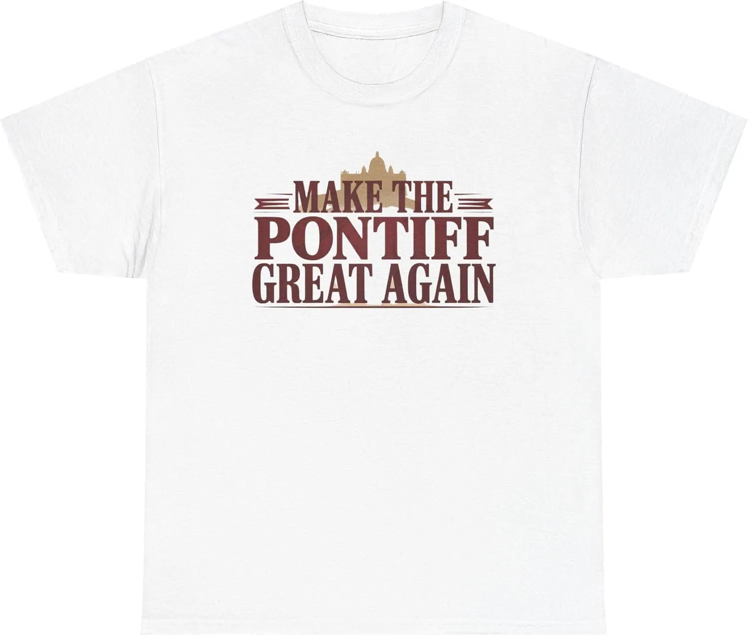 Футболка с принтом Make The Pontiff Great Again, White — фото 2