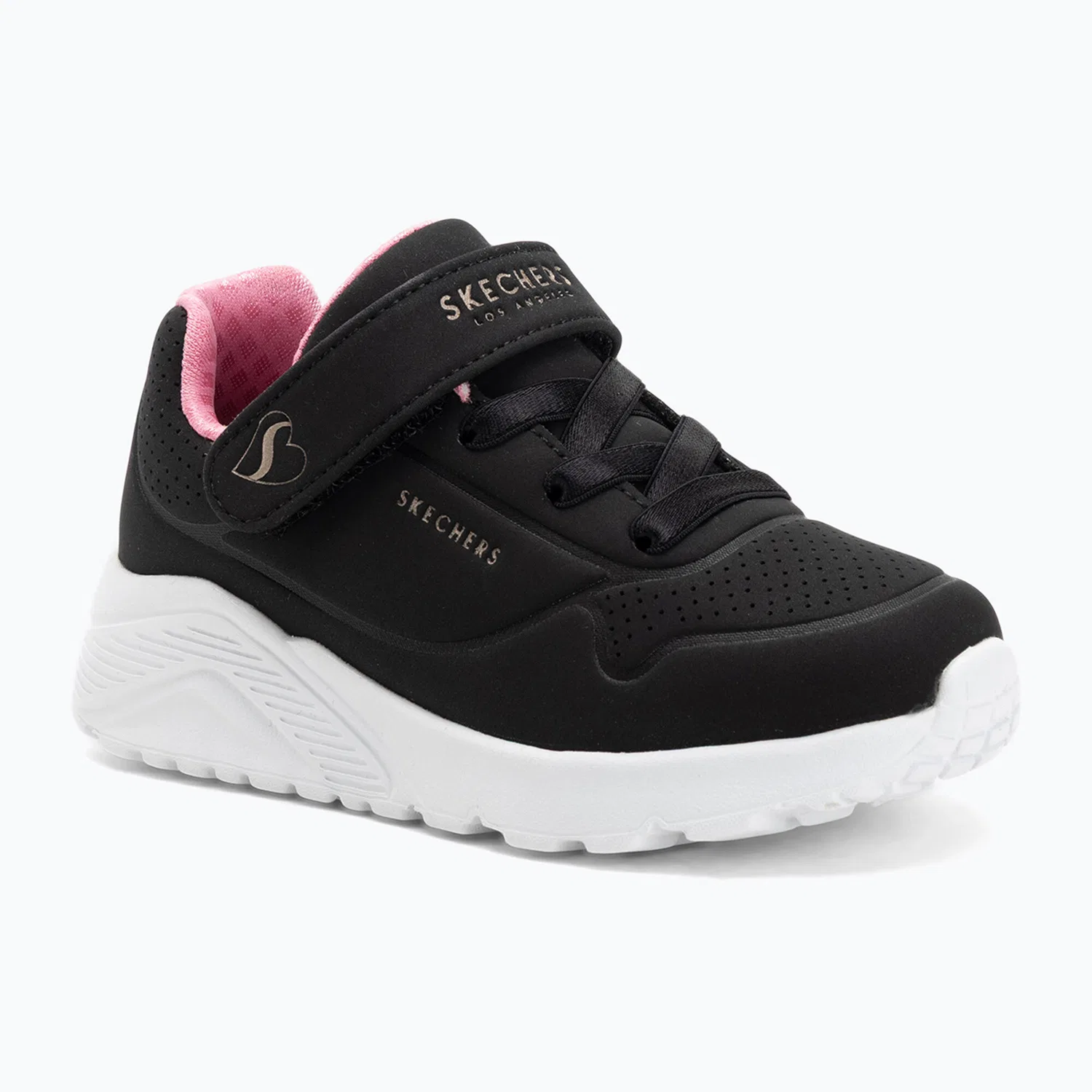 Детские кроссовки с липучкой и шнурками Uno Lite Skechers, Schwarz