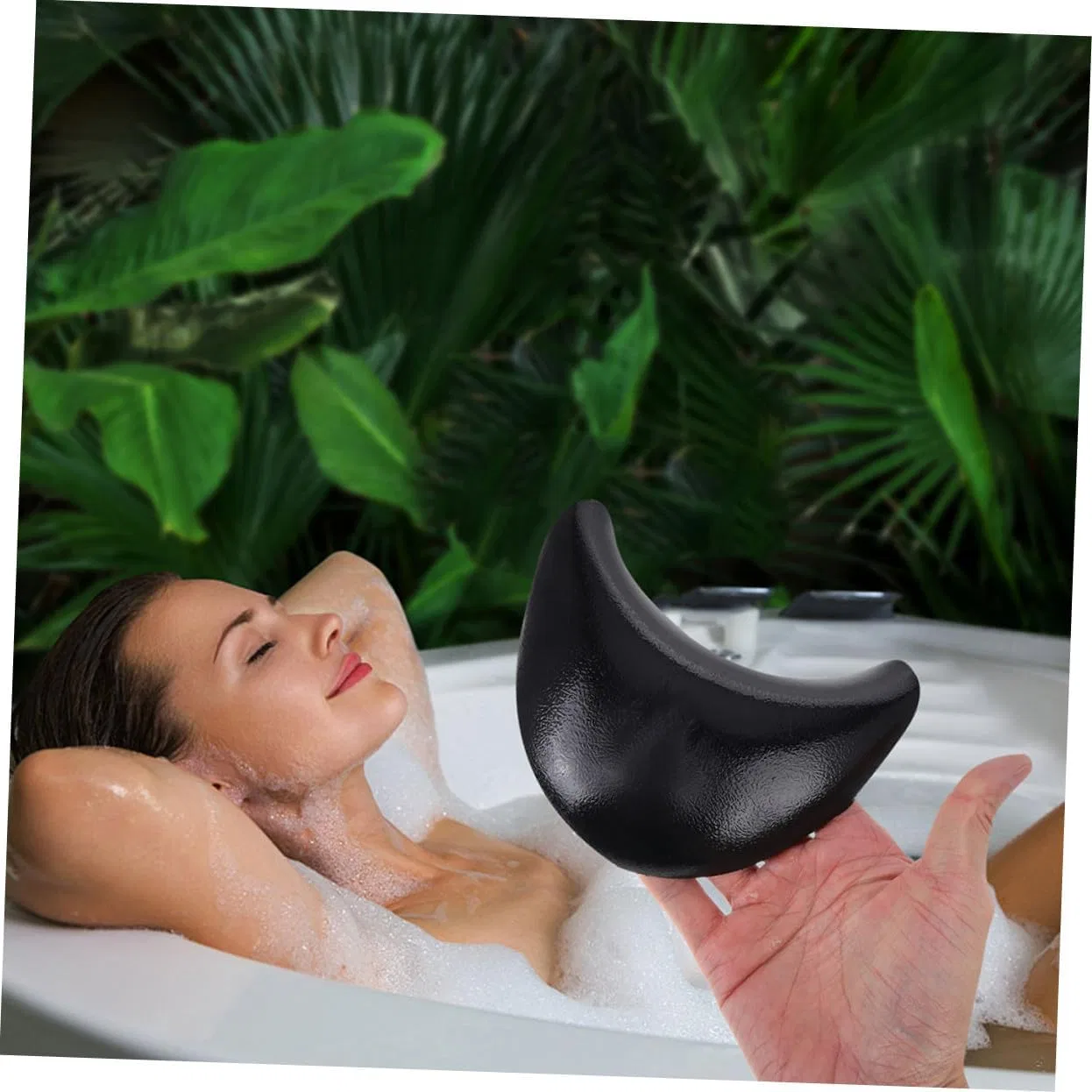 Набор для мытья волос, 2 шт, силиконовые подушки для шеи, VINTORKY, черный — фото 4