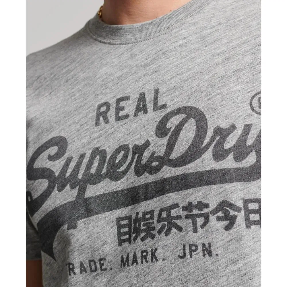 Мужская футболка с принтом Superdry Vintage, Grau — фото 4