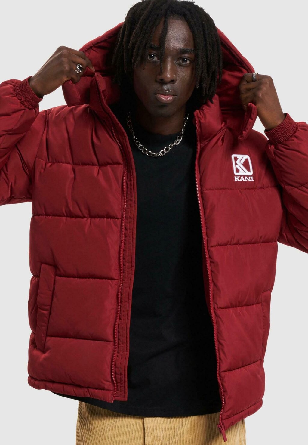 

Зимняя куртка OG HOODED PUFFER Karl Kani, цвет dark red