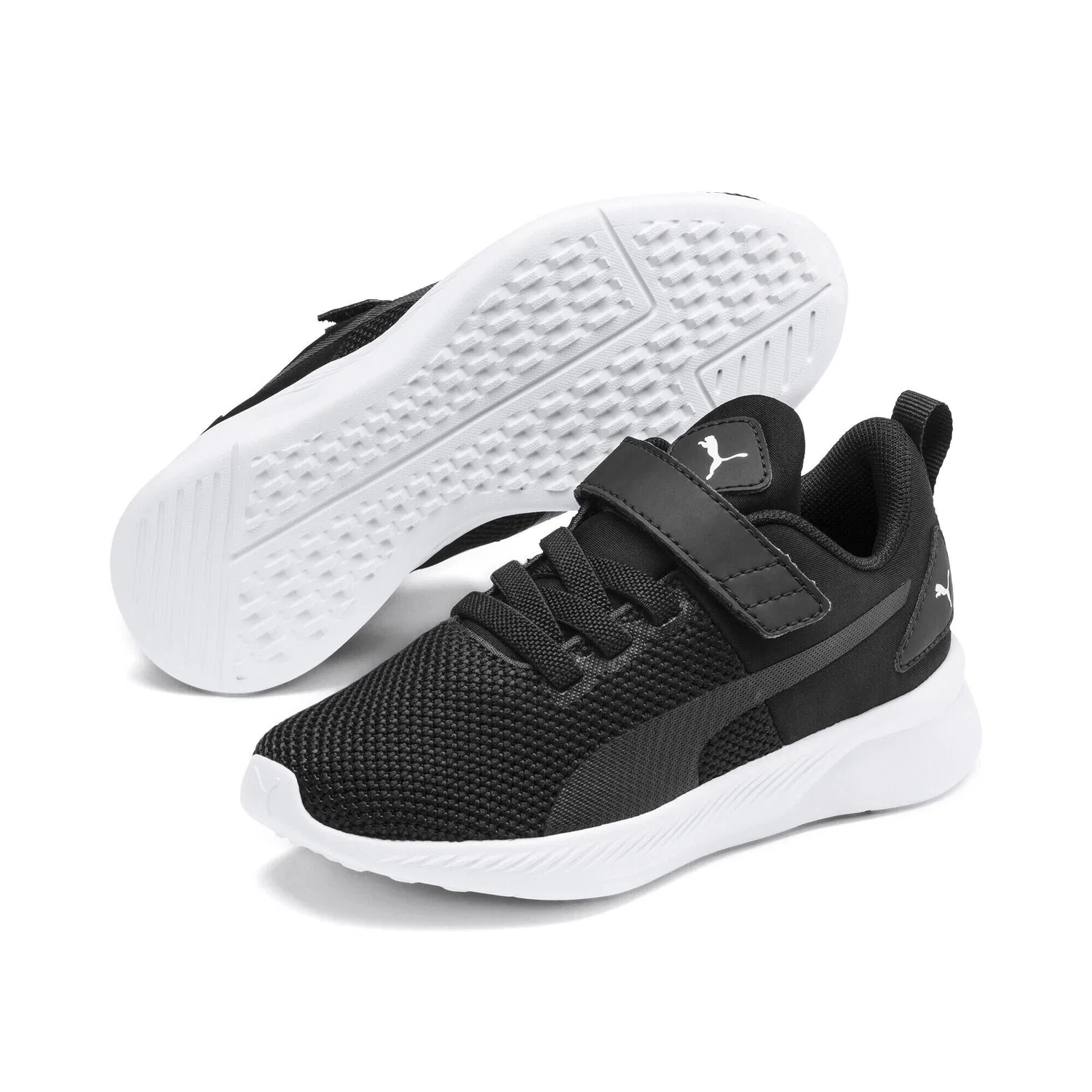 Детские кроссовки с дышащим верхом Flyer Runner V Puma, Schwarz Weiss