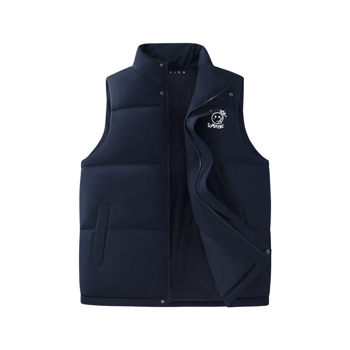 Детский жилет свободного кроя Tonlion, Navy Blue (Tn Smiling White Chest Badge)