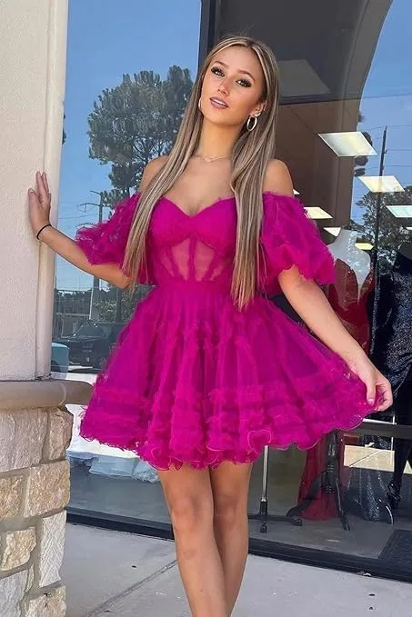 Женское коктейльное платье с открытыми плечами A-Line, Champagne — фото 3