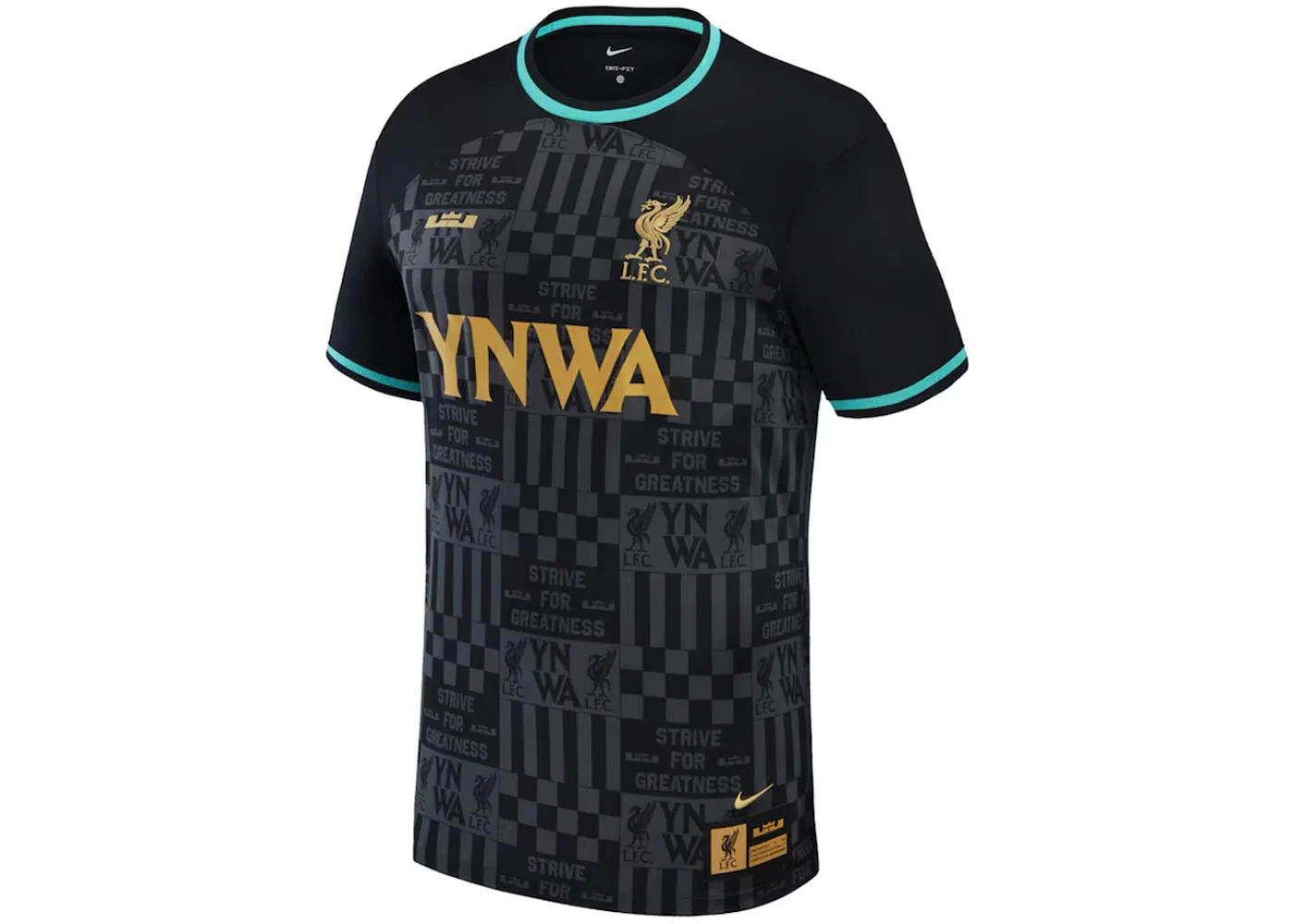 Мужская футболка с принтом Liverpool x LeBron James Jersey Nike, Black