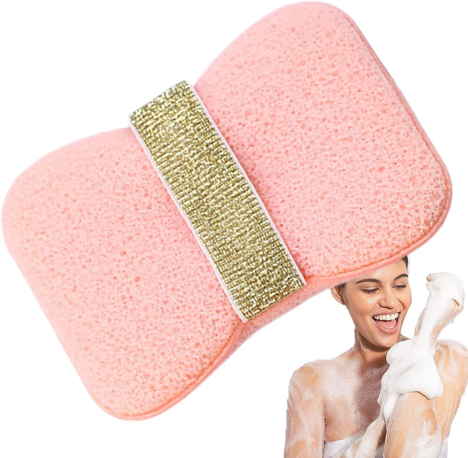 Мочалка для душа с мыльницей, Beige Generisch